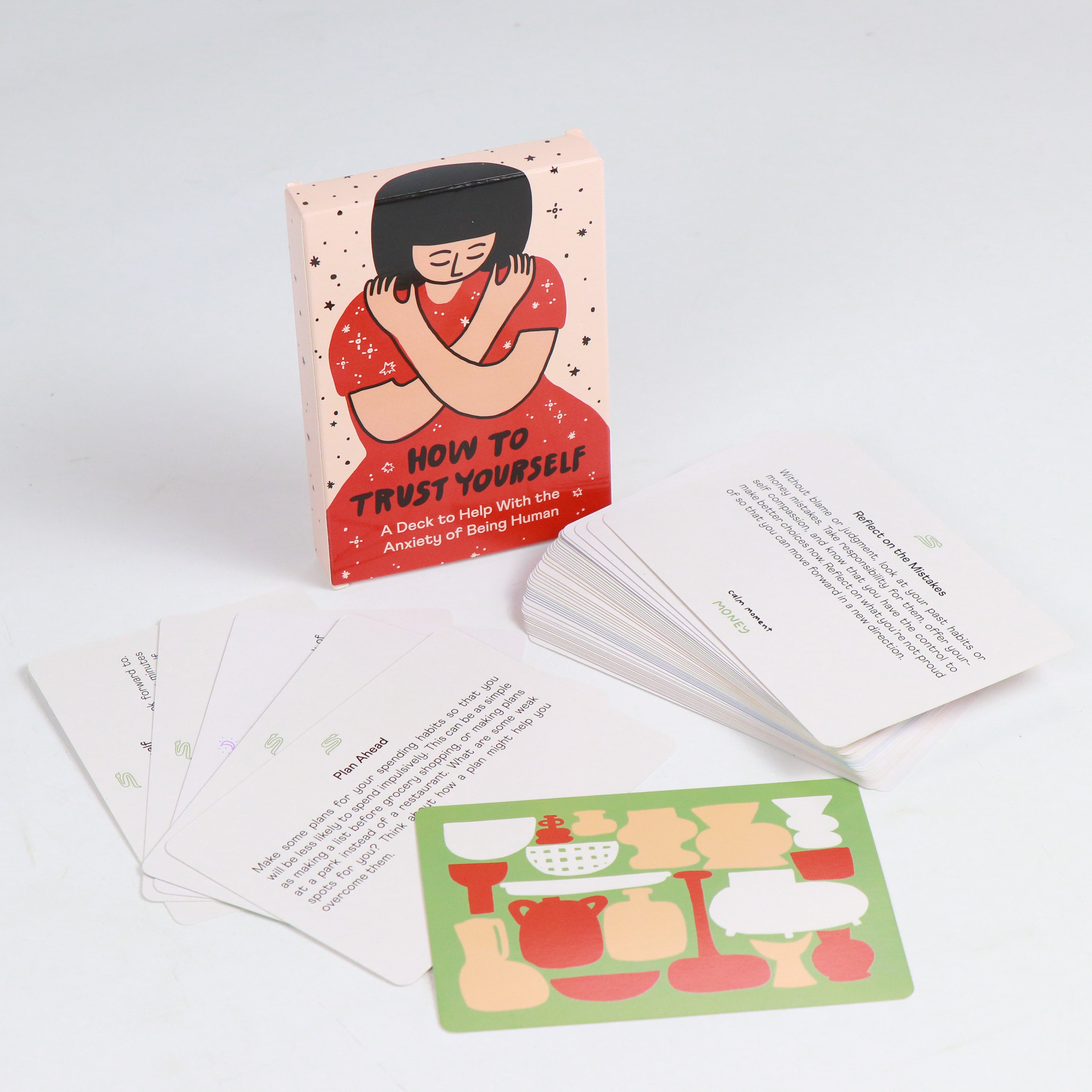 Self-Trust Anxiety Relief Cards - 50 Mindfulness Exercises for Confidence Building & Stress Management - Perfect for Therapy, Meditation & Personal Growth