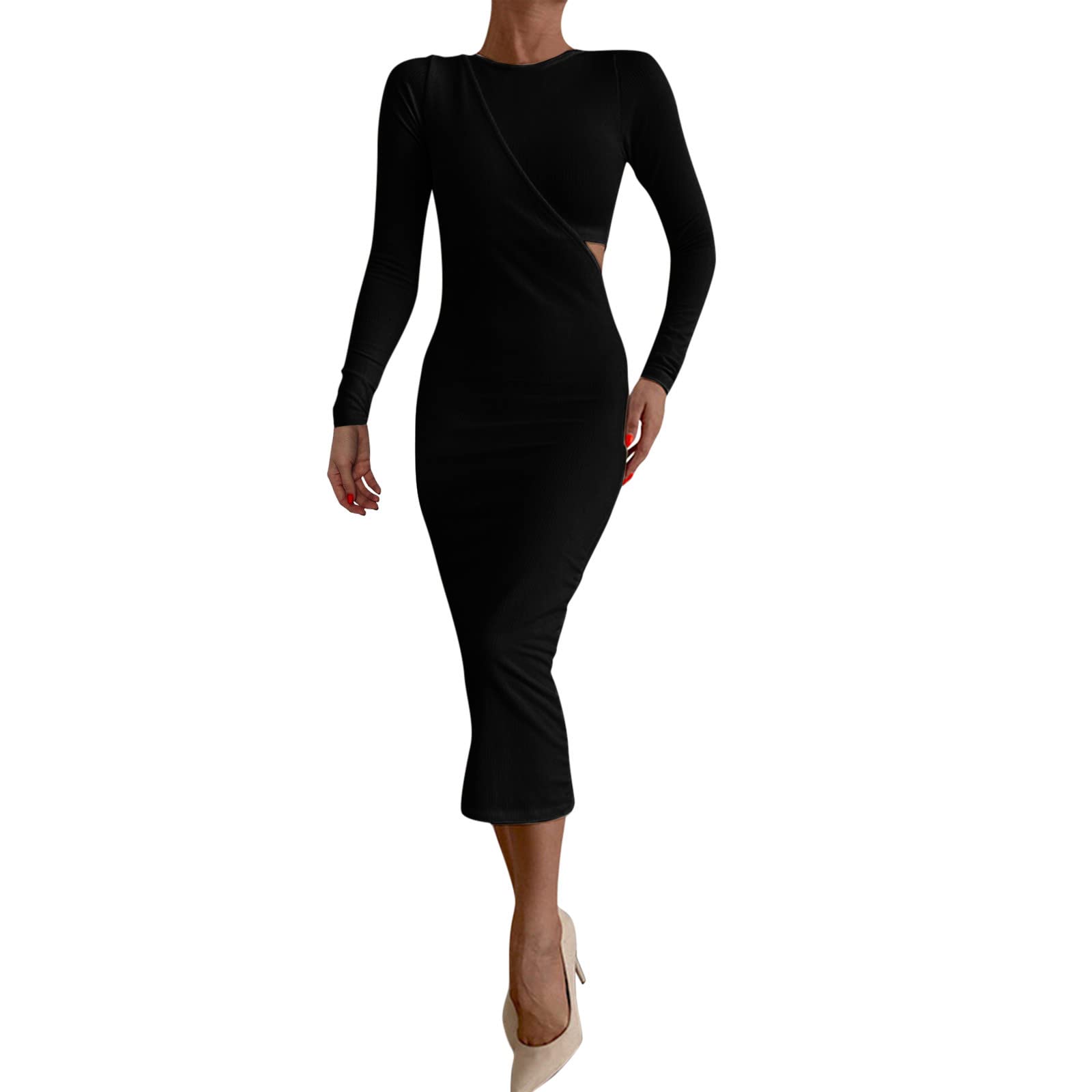 Stylish Women's Summer Dresses - Round Neck Sleeveless Casual Dress with High Waist Stitching | Perfect for Beach Outings, Vacation Wear & Summer Parties