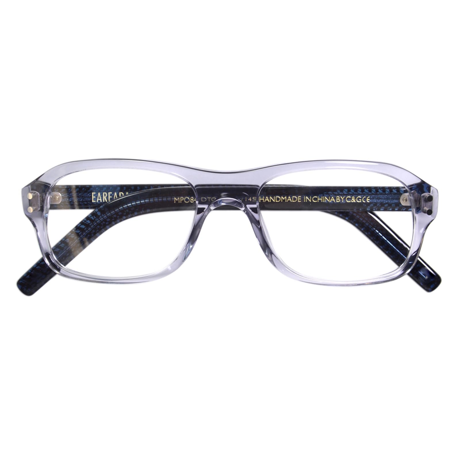 Vintage Square Eyeglasses for Men - Kingsmen Acetate Frame Glasses with Clear Lenses (MPO847DTO) - Perfect for Reading, Driving & Everyday Fashion Accessory