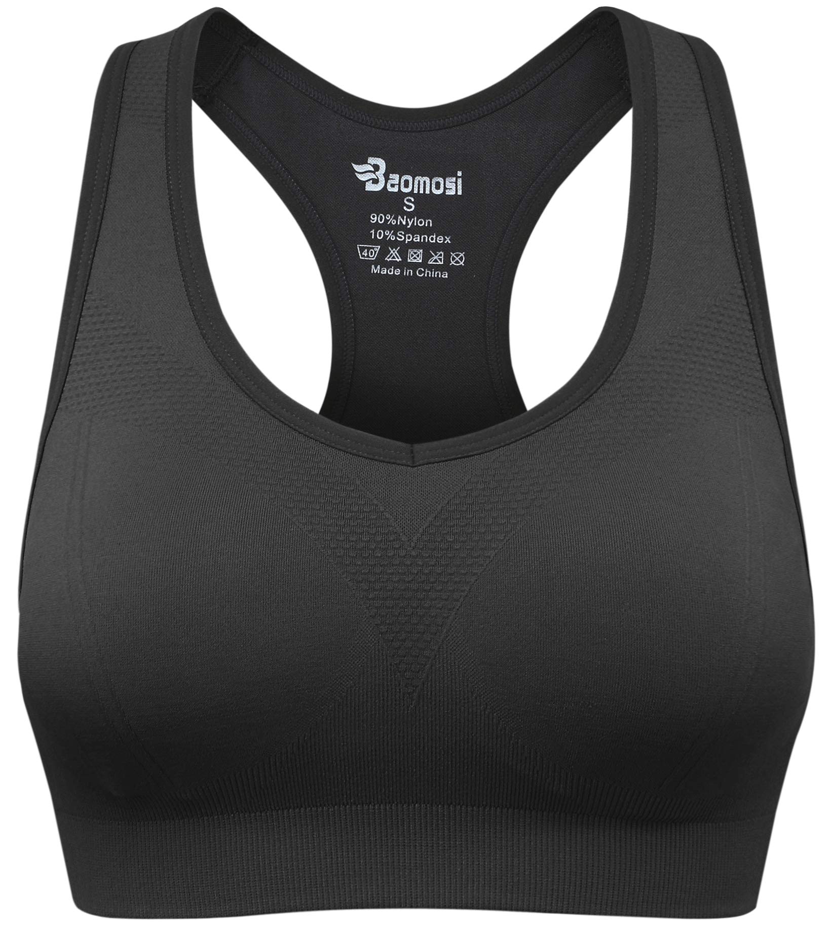 High Impact Seamless Racerback Sports Bra for Women - Supportive Yoga, Gym & Workout Fitness Top - Perfect for Running, CrossFit & High-Intensity Training