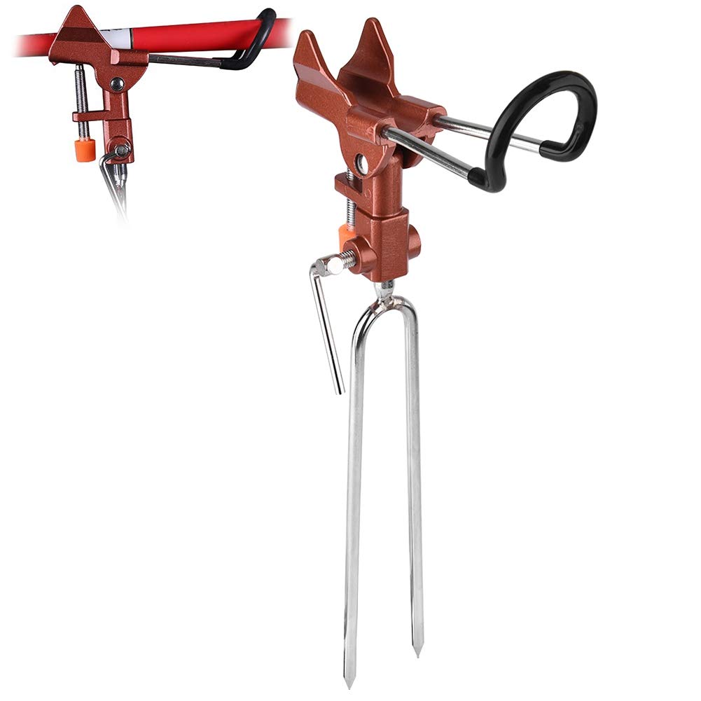 Adjustable Aluminum Alloy Fishing Rod Stand Holder - Stable Ground Bracket for Fishing Tackle Accessories | Perfect for Shore, Boat & Ice Fishing