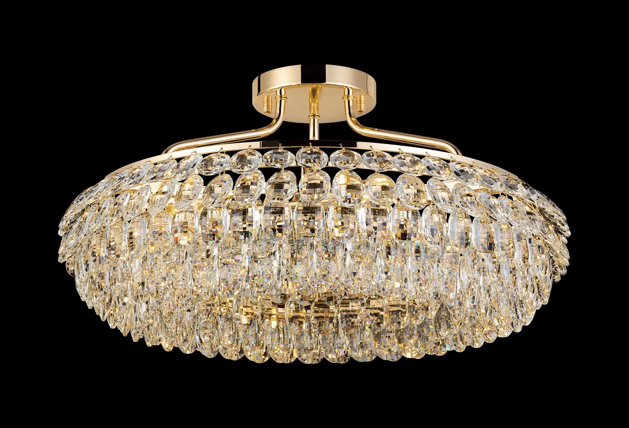 Consten Semi Flush Ring Ceiling Light Fixture with E14 Socket - Perfect for Bedroom, Hallway & Small Space Lighting