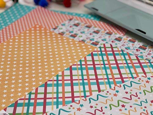 Miss Kate Cuttables Birthday Scrapbook Paper Pack - 16 Sheets Premium 12x12 Single-Sided Pattern Paper for Card Making, DIY Crafts & Memory Albums - Perfect for Party Decorations & Gift Wrapping