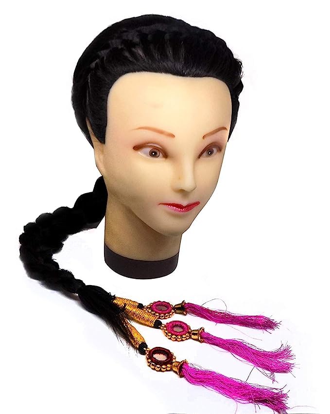 Baal Hair Parandi - Black Hair Extension for Kids, Girls & Women (Pack of 1) | Perfect for Weddings, Parties & Traditional Hairstyles