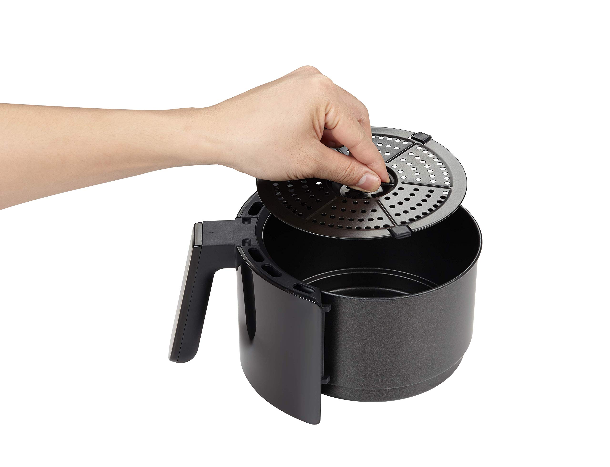 GoWISE USA 1.7 to 2 Qt Digital Air Fryer with Touchscreen - Compact Electric Mini Fryer with Recipe Book, Black/Silver - Perfect for Small Kitchens, Dorms & Healthy Cooking