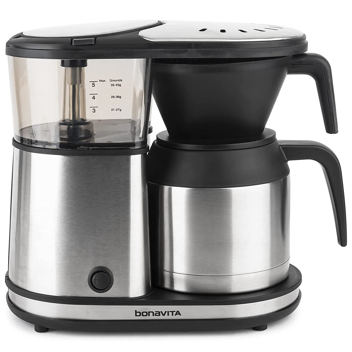 Bonavita BV1500TS 5 Cup Stainless Steel Coffee Maker with Thermal Carafe - Perfect for Home, Office & Drip Coffee Brewing