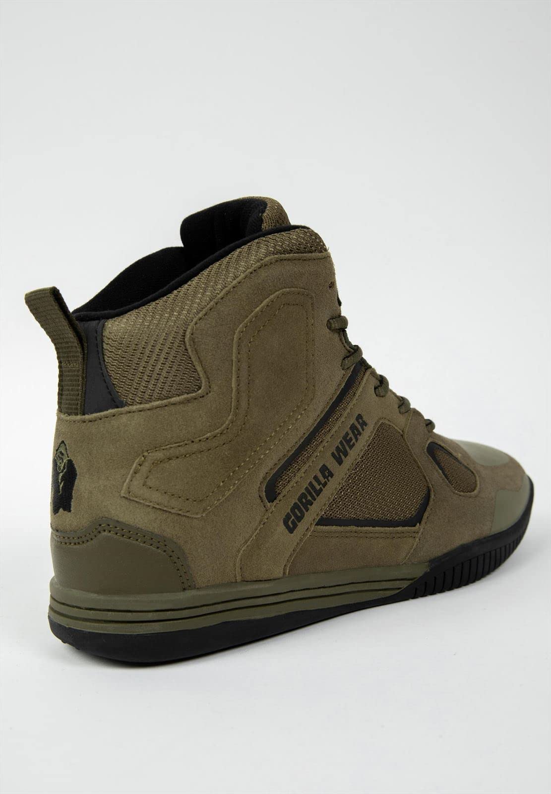 GORILLA WEAR Troy High Top Weightlifting Shoes for Squats, Deadlifts & Powerlifting - Cross Training Gym Shoes for Men & Women in Dark Green - Perfect for Weight Training, Olympic Lifting & Strength Workouts