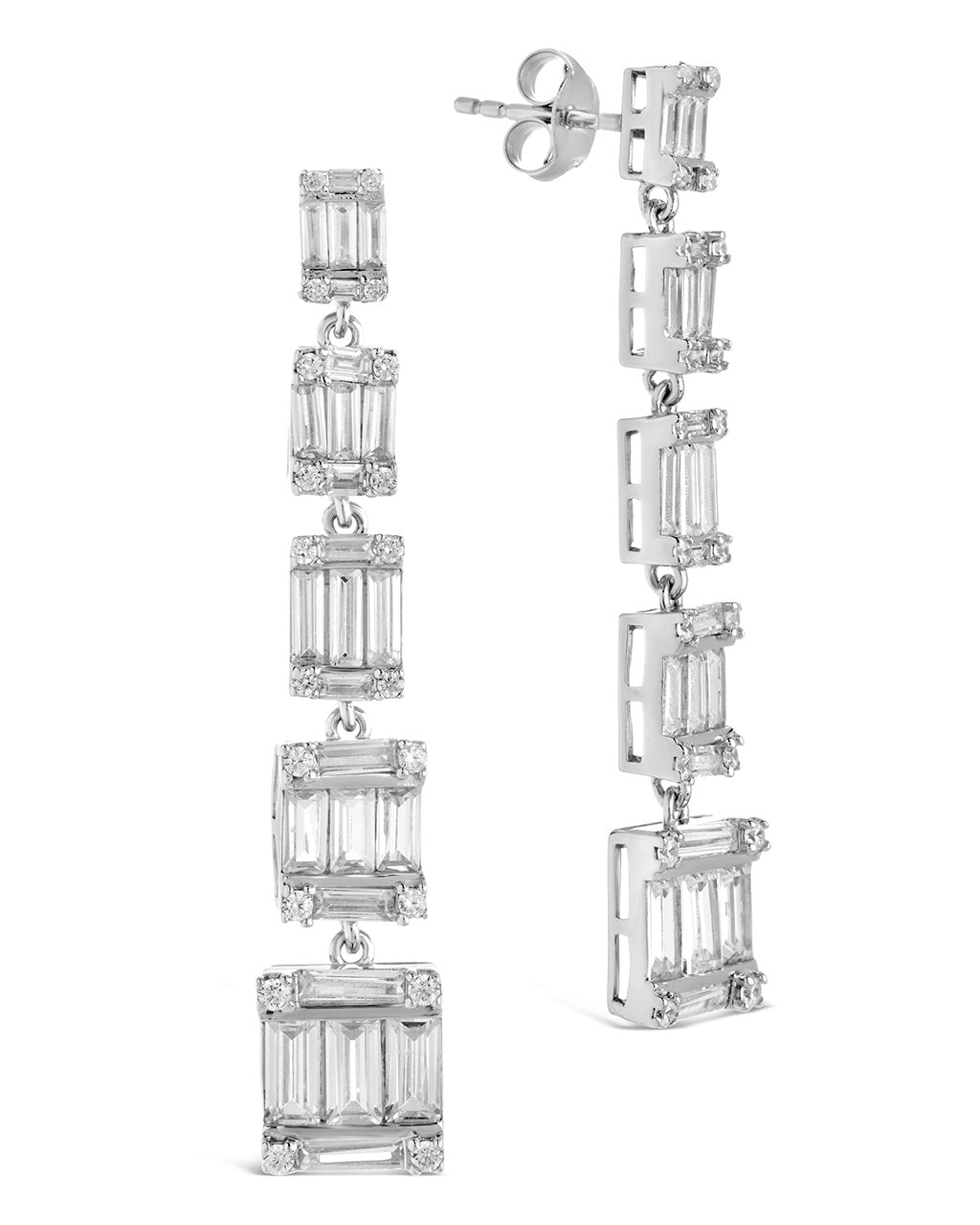 Penelope CZ Drop Stud Earrings - Sparkling Cubic Zirconia Dangle Earrings for Women, Elegant Party & Wedding Jewelry Gift