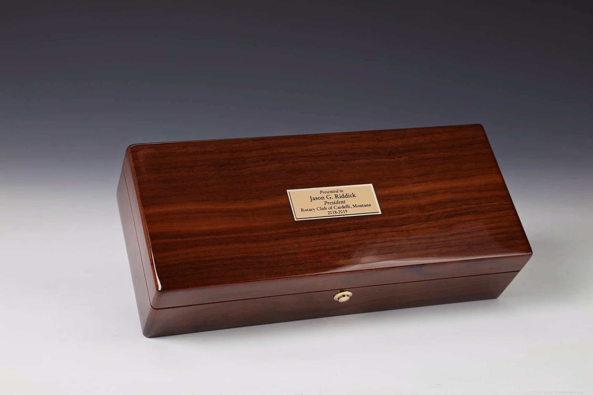 Personalized Engraved Gavel Set - Solid Walnut & Pianowood Gift Box with 10