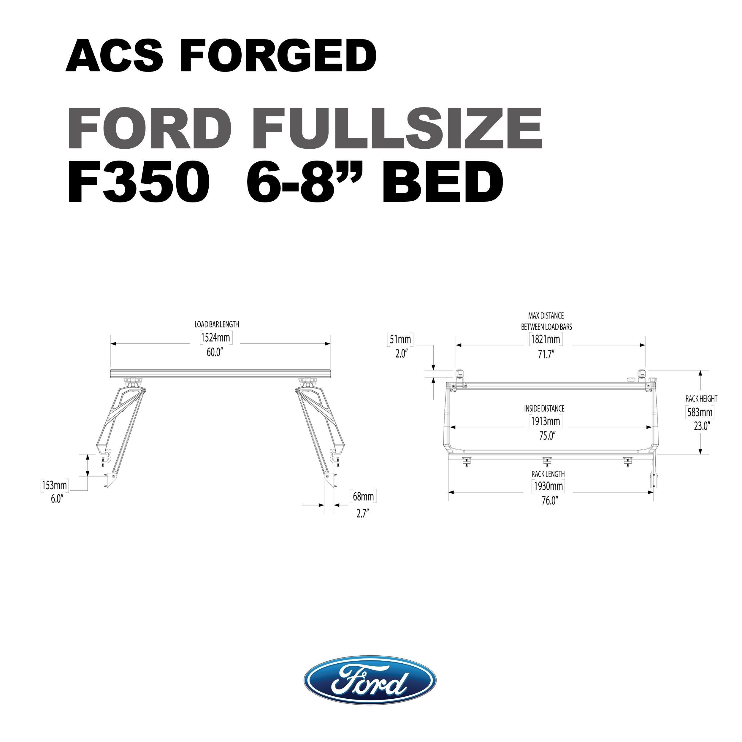 2004-2023 Ford F250 F350 ACS Forged Aluminum Wheel Rims - Heavy Duty Truck Accessories for Off-Road & Towing | Perfect for Upgrades & Custom Builds
