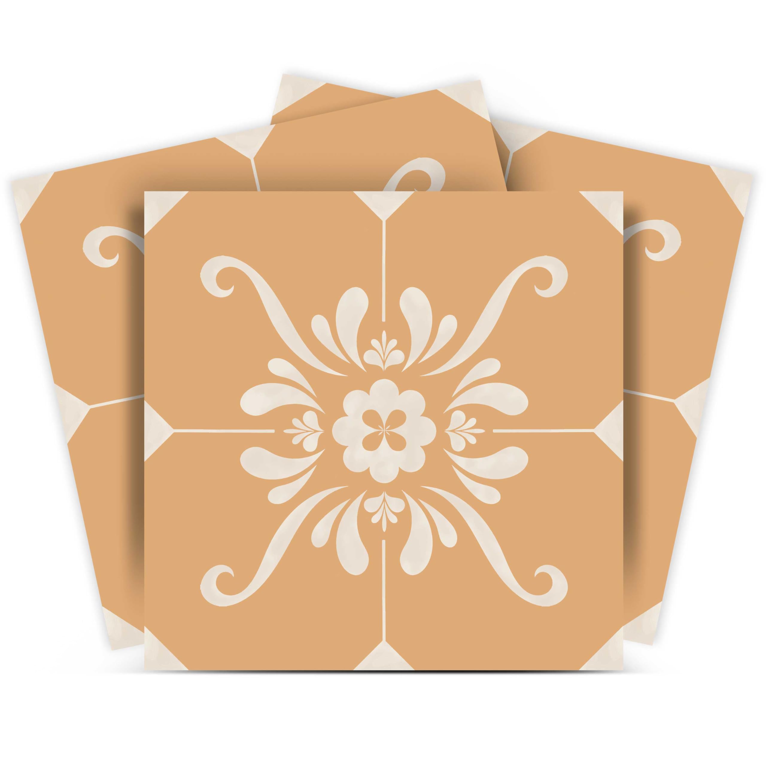 Mi Alma 24-Piece Talavera Tile Stickers - Peel and Stick Wall Decals for Bathroom & Kitchen (12x12 Inch) - Easy Application DIY Home Decor for Spanish Style Backsplash & Accent Walls