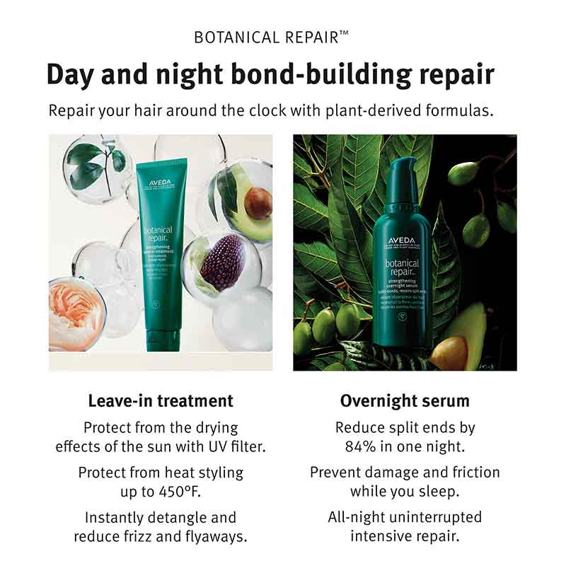 Aveda Botanical Repair Strengthening Overnight Serum for Damaged Hair - Deep Conditioning Treatment with Plant-Based Ingredients for Hair Repair While You Sleep | Perfect for Dry, Brittle, and Color-Treated Hair