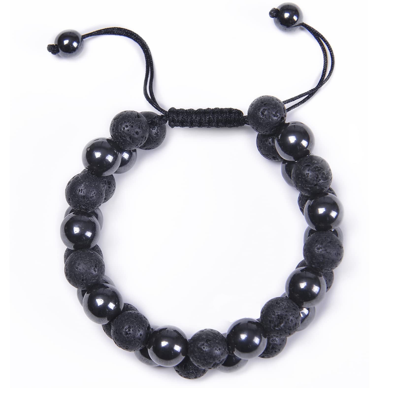 GelConnie 7 Chakra Lava Rock Bracelet - 8mm Natural Stone Healing Beads for Stress Relief, Anxiety & Yoga - Aromatherapy Essential Oil Diffuser Bangle - Perfect for Meditation, Spiritual Healing & Daily Wellness