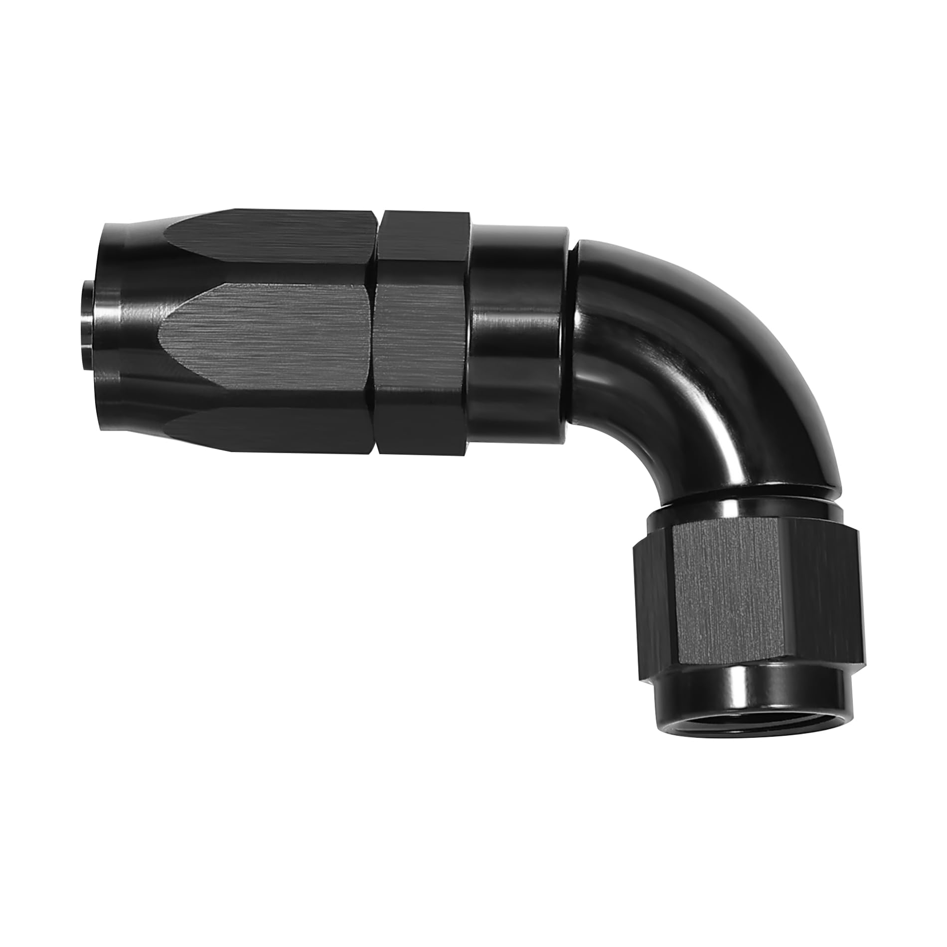 EVIL ENERGY 90° Full Flow Hose Fitting for CPE Braided Hose - High Performance Automotive Use
