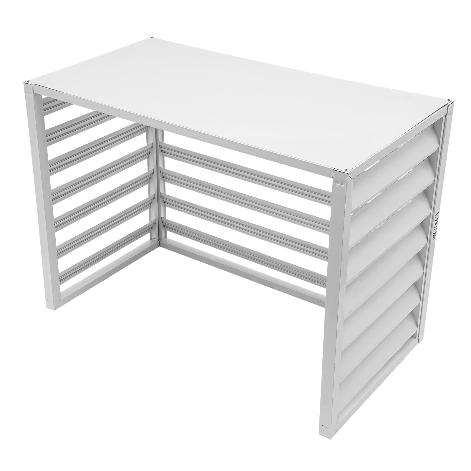 Outdoor AC Privacy Fence Cover - Aluminum Alloy Metal Top Cover for 2-3P Air Conditioners (43.31