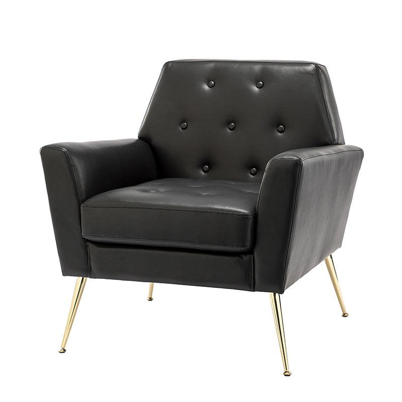 Raelynn Vegan Leather Armchair - Modern PU Leather Lounge Chair for Living Room, Office & Bedroom - Eco-Friendly Faux Leather Accent Chair for Home Decor