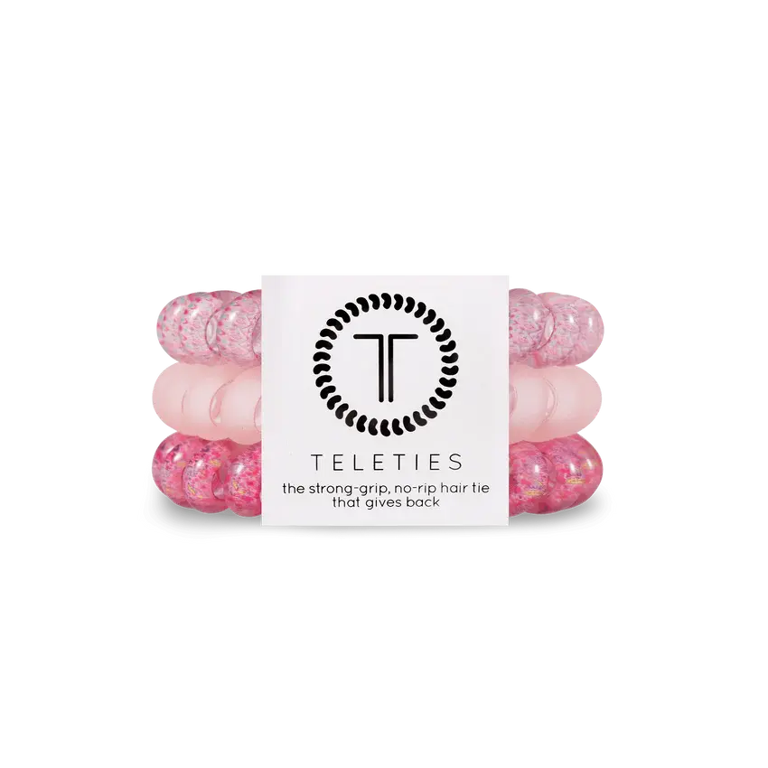Made Me Blush Large Hair Tie Pack - 10 Piece Set of Soft Stretchy Hair Elastics for Women & Girls | Perfect for Ponytails, Buns & Everyday Hairstyles