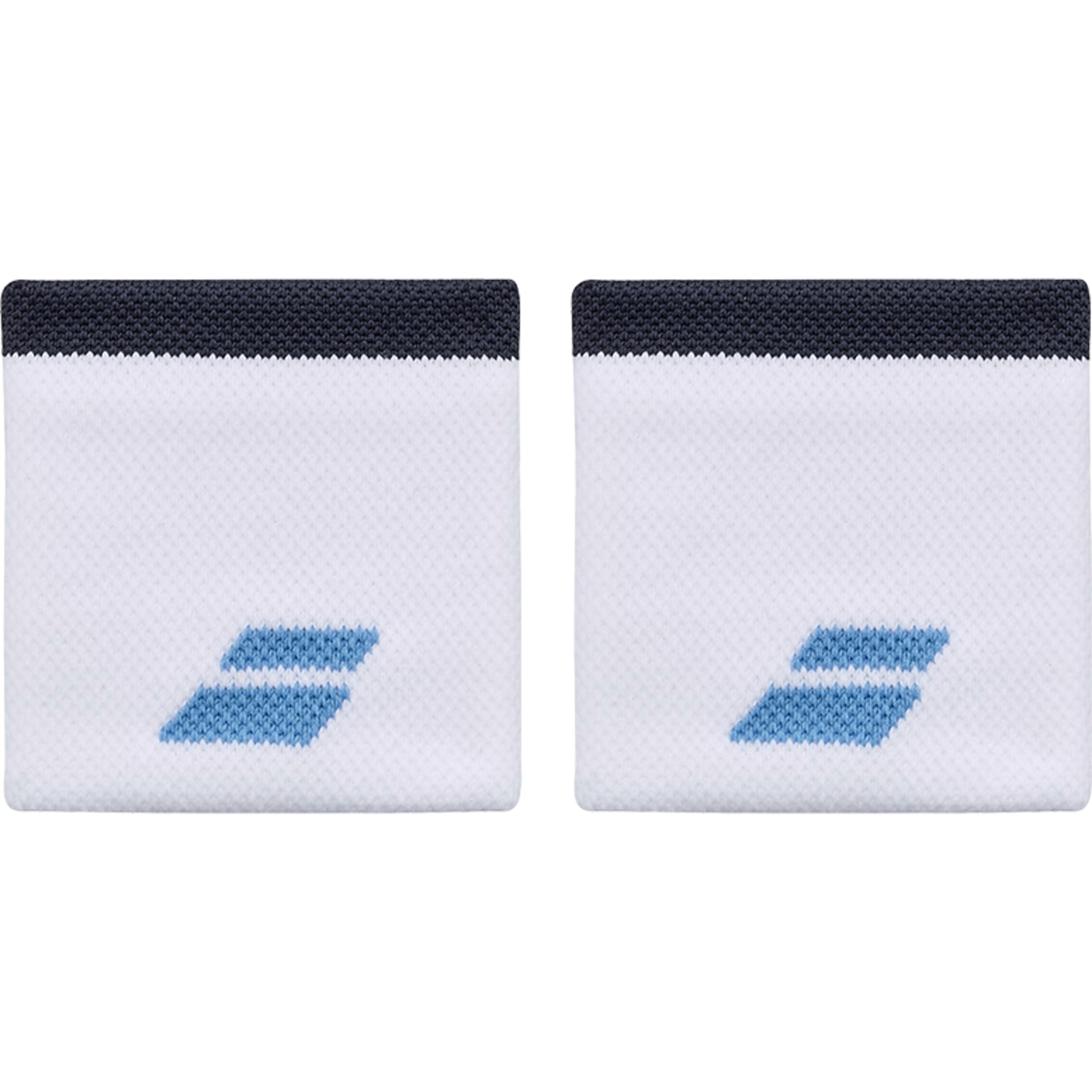 Babolat Logo Wristbands for Tennis & Sports - White | Sweat Absorbing & Comfortable for Men & Women | Perfect for Tennis, Basketball & Workouts