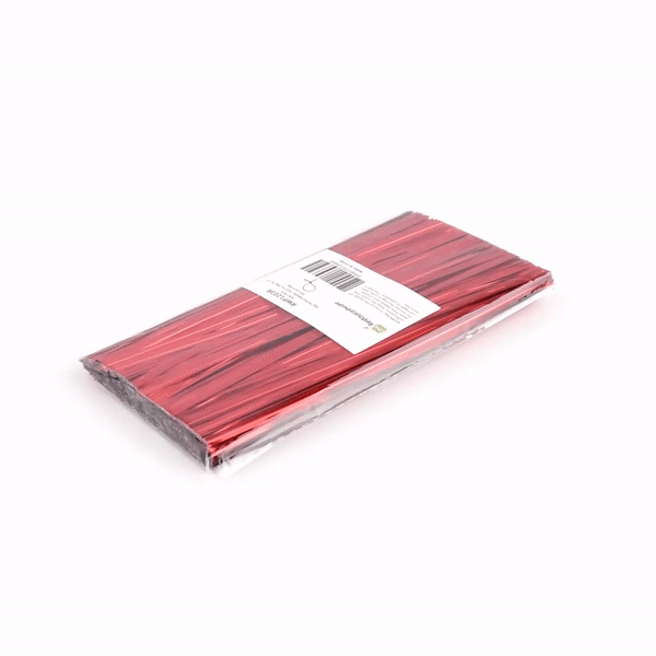 Red Metallic Twist Ties for Bags - 500 Count Box | Secure & Reusable Bag Closures for Food Storage, Gift Wrapping & Organizing