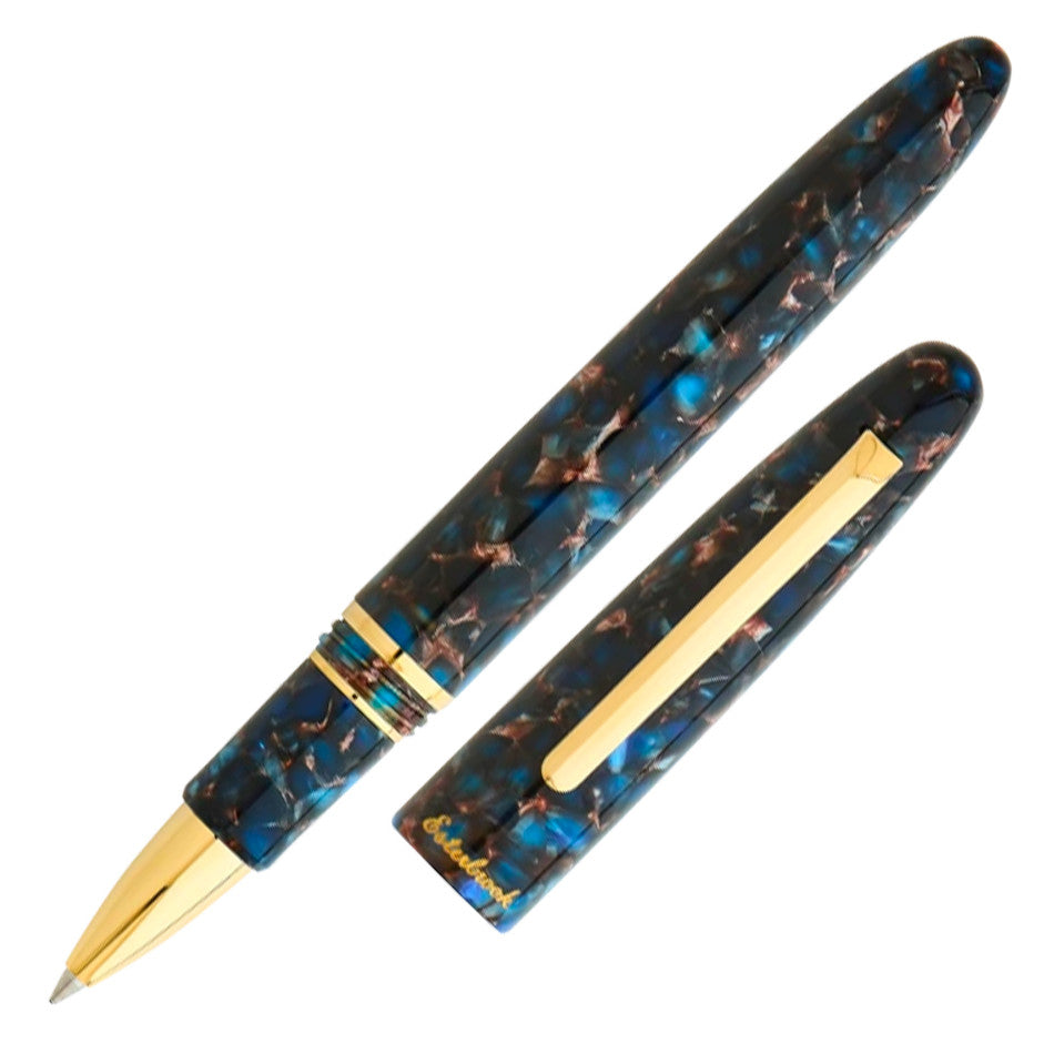 Esterbrook Estie Nouveau Bleu Gold Trim Rollerball Pen - Premium Writing Instrument for Office, Journaling & Gifts