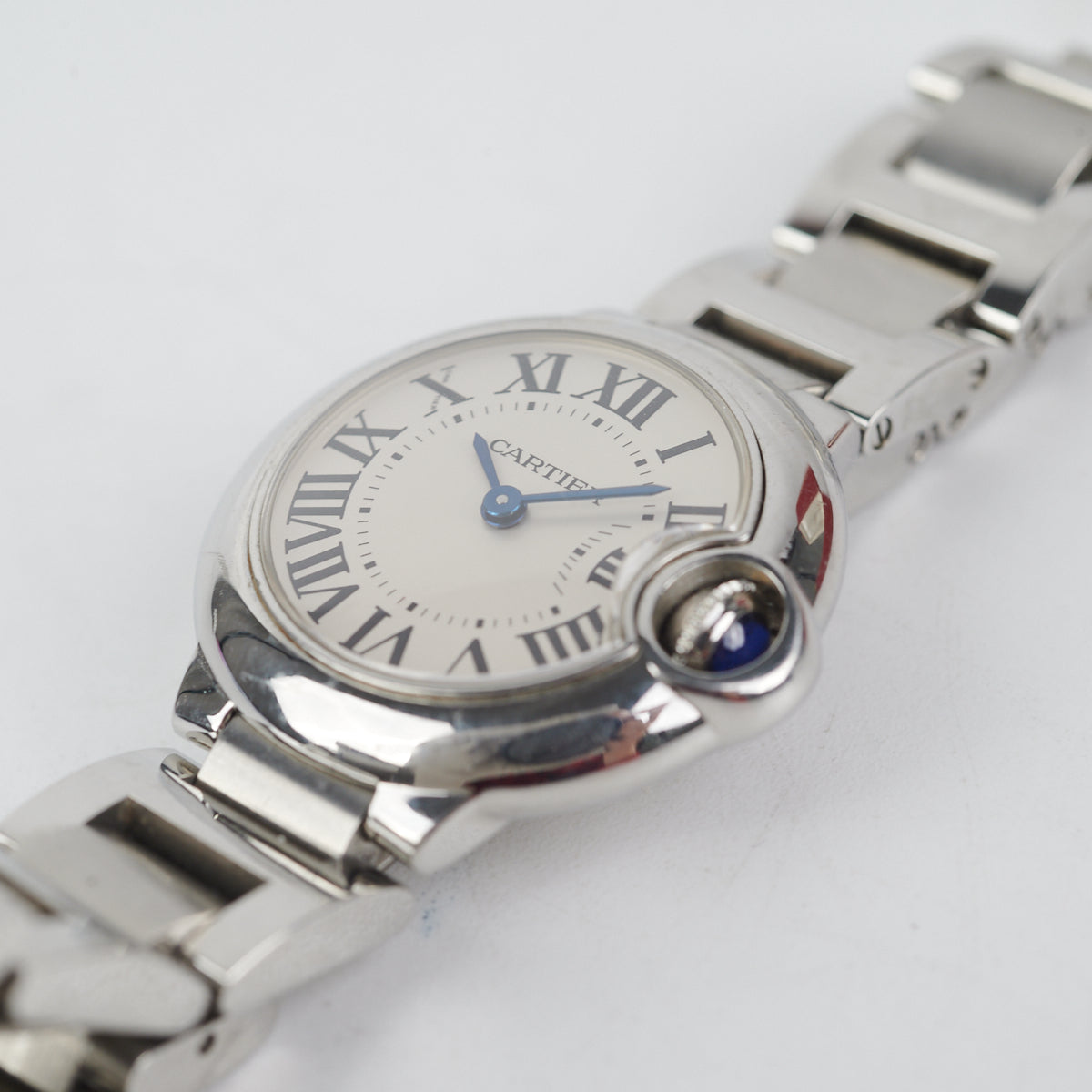 Cartier Ballon Bleu 28mm Women's Watch - Luxury Stainless Steel Quartz Wristwatch with Silver Dial & Roman Numerals - Perfect for Business, Gala Events & Special Occasions