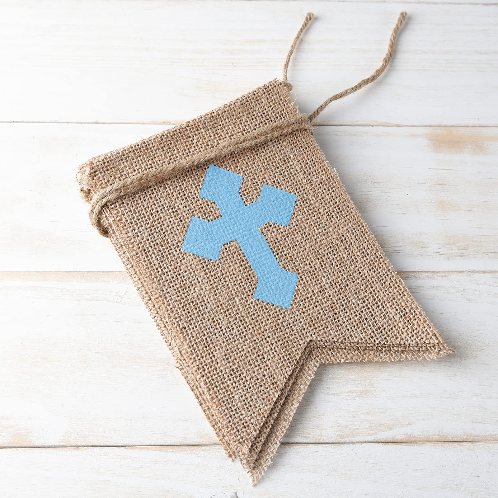 CHRORINE God Bless Banner - Blue Baptism & First Communion Decorations for Boys, Confirmation Party Supplies | Perfect for Church Events, Baptism Celebrations & Religious Gatherings