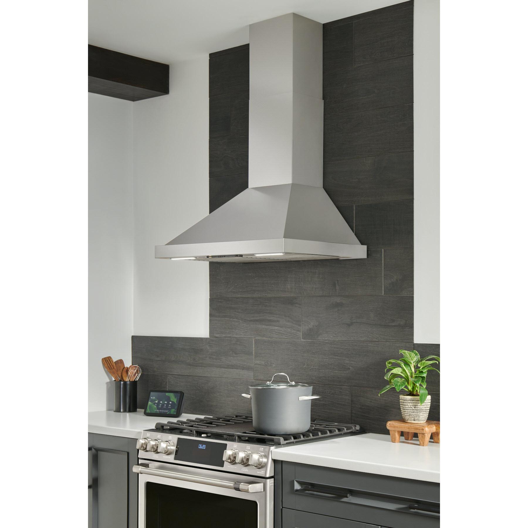 36 Inch WCP1 Series Stainless Steel Wall Chimney Range Hood - WCP1366SS - Powerful Kitchen Ventilation for Smoke & Odor Removal - Perfect for Modern Home Cooking & Grilling