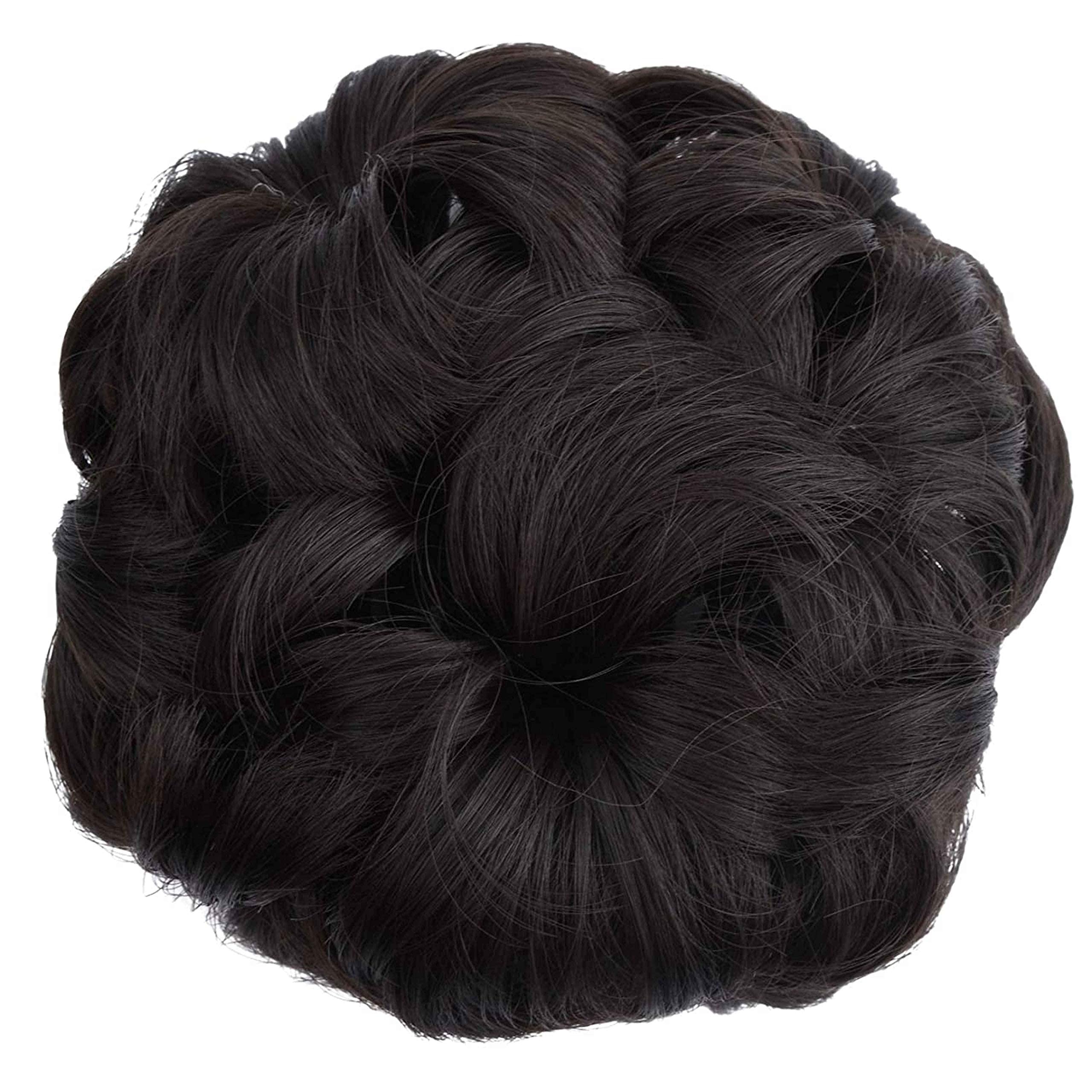 OAHU Set of 1 Women's Hair Clutchers Juda Bun with Artificial Synthetic Hair Extensions - Natural Brown | Perfect for Parties, Weddings & Everyday Hairstyles