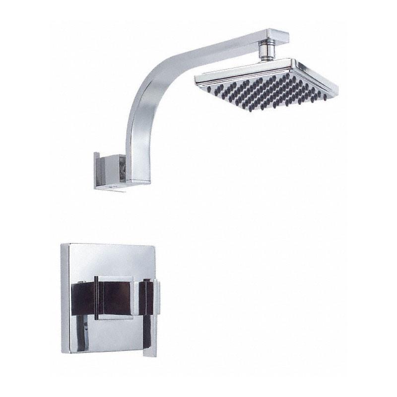 Danze Sirius Ultra Modern Square Chrome Single Lever Handle Shower Faucet with Rough-in Valve - Perfect for Contemporary Bathroom Renovations & Spa-Like Shower Experiences