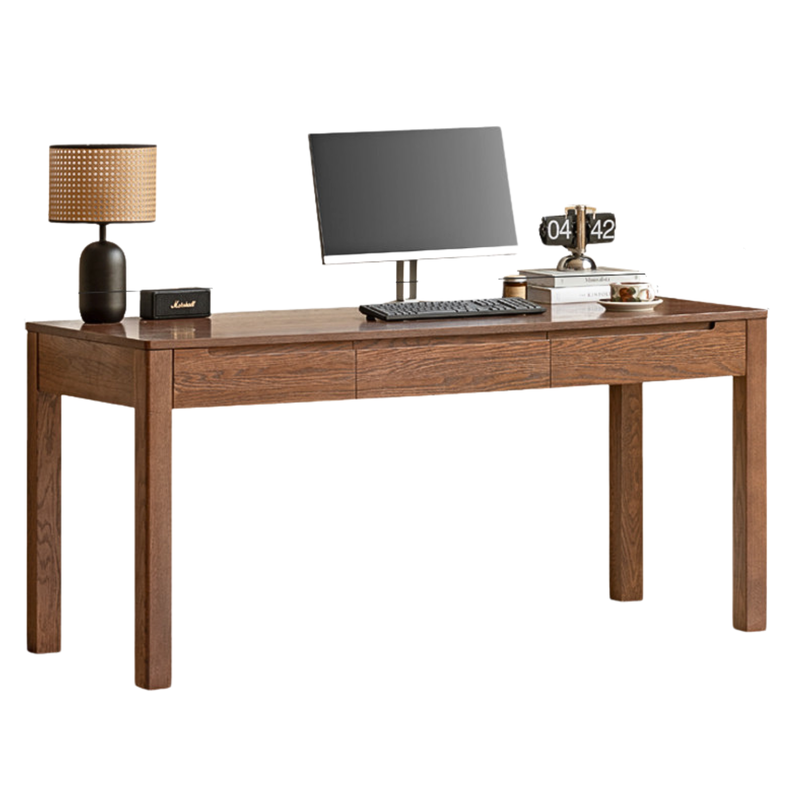 Premium Solid Wood Office Desk - Oak & Beech - Modern Home Office Furniture for Remote Work & Study