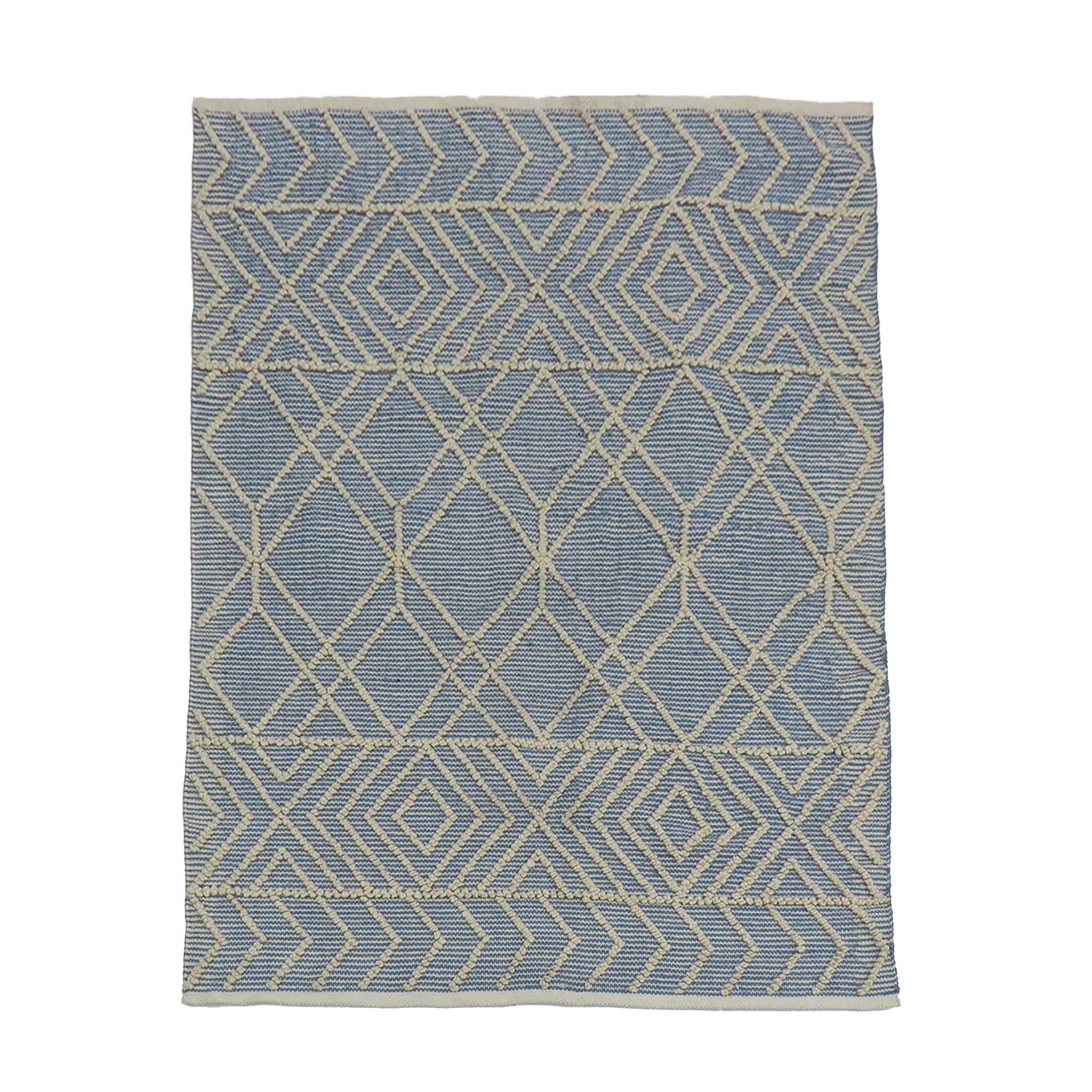 5x7 ft. Cloud Blue Hand Woven Outdoor Rug - Waterproof & Fade Resistant - Perfect for Patio, Deck, Poolside & Garden Decor