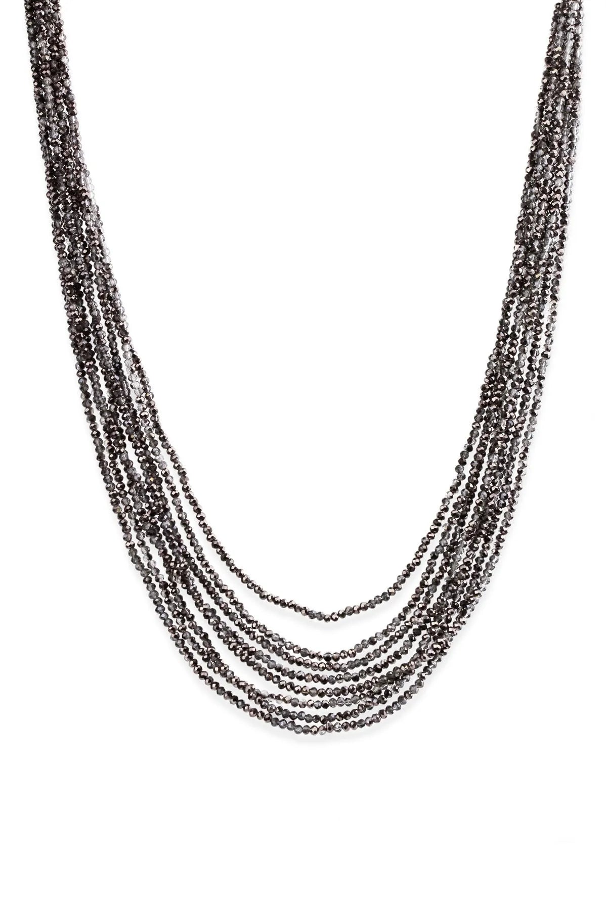 Elegant Multi Strand Beaded Crystal Necklace for Women - Perfect for Weddings, Parties & Special Occasions