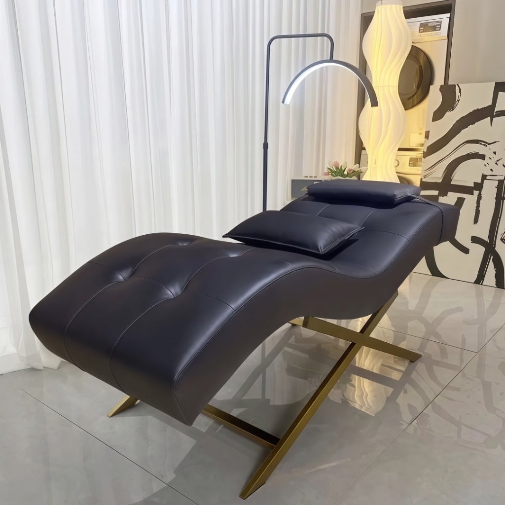 Professional Salon-Grade Curved Lash Extension Bed for Eyelash & Facial Treatments - Perfect for Beauty Salons, Spas & Home Use