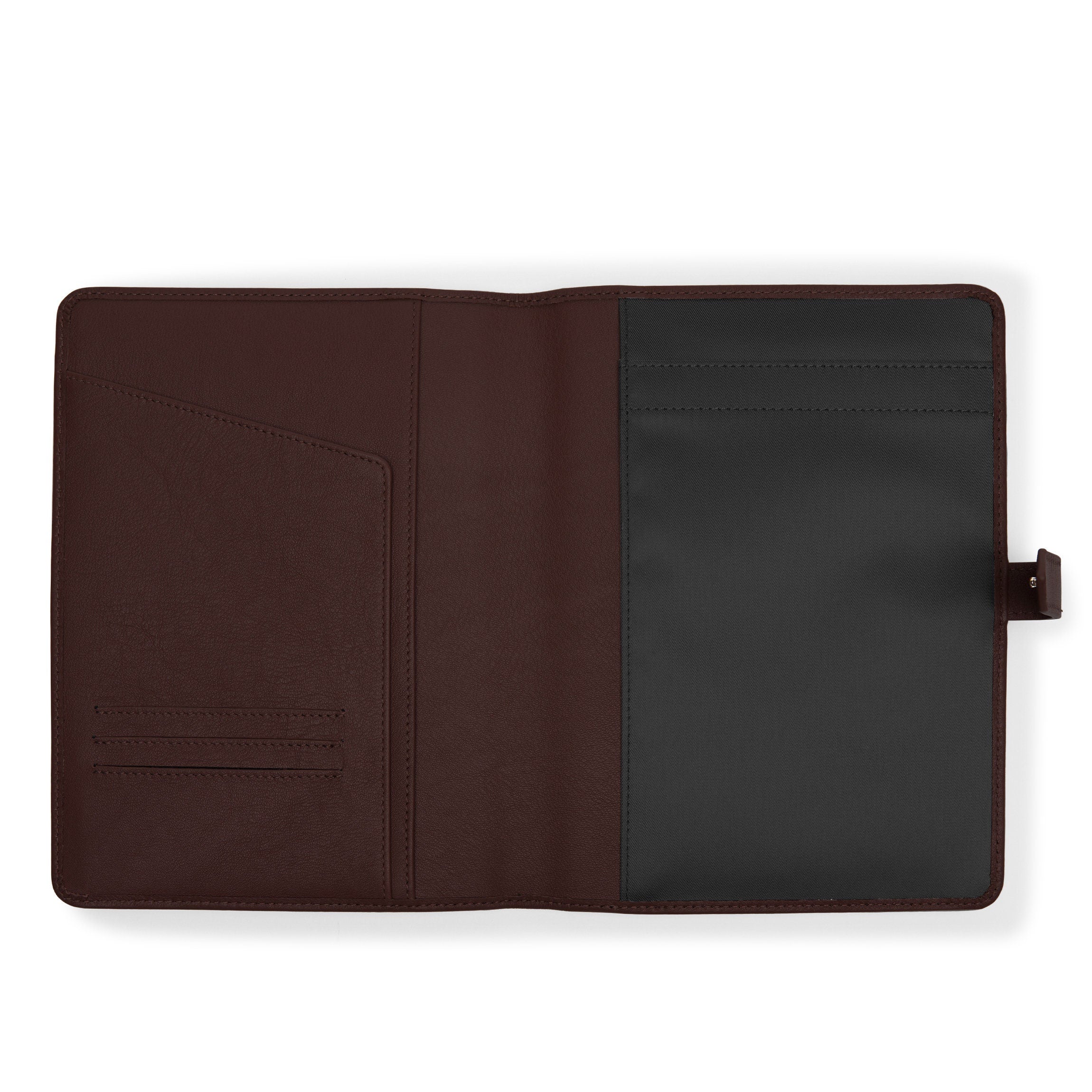 A5 Junior Snap Padfolio Brown - Professional Leather Portfolio for Business, School & Meetings - Perfect for Students, Executives & Professionals