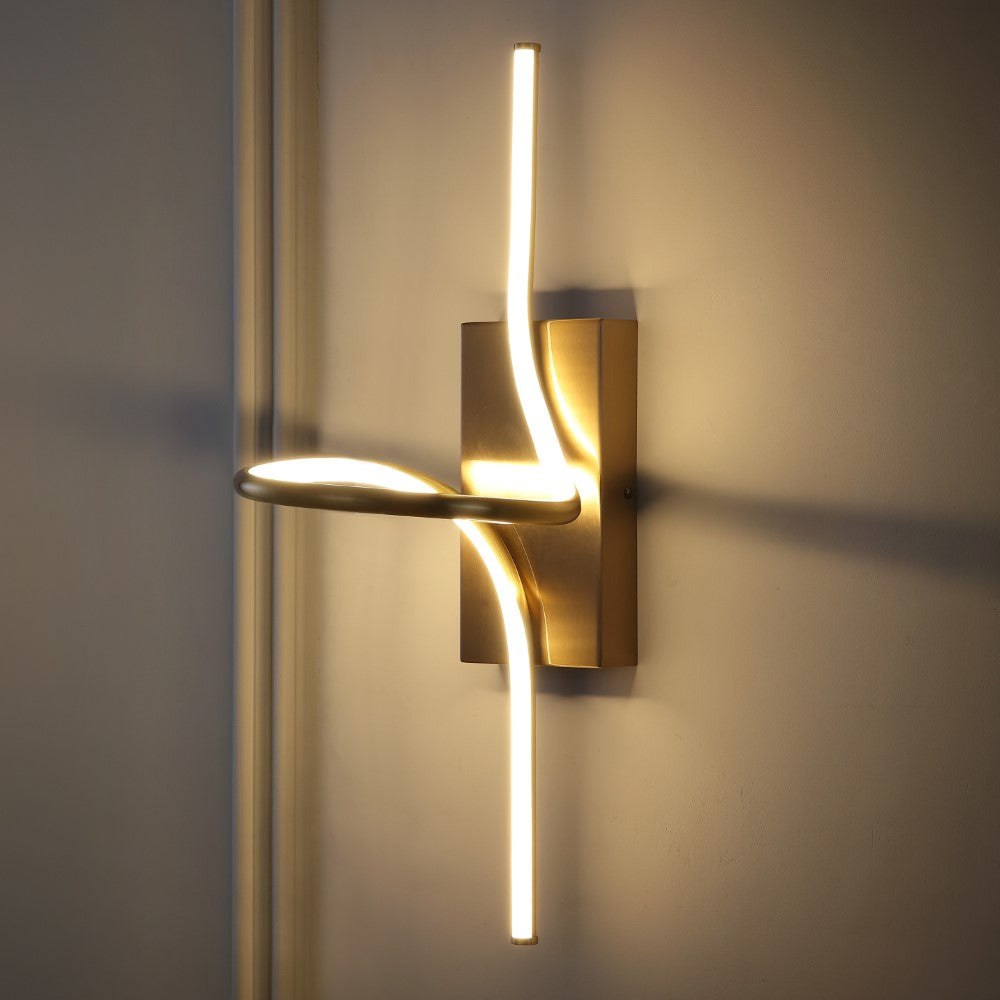 Minimalist Metal Integrated LED Vanity Light Sconce - 9 Inch Modern Bathroom Wall Light for Bedroom, Dressing Room & Makeup Area
