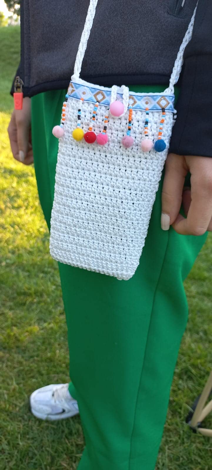 Unisex Small Crossbody Bag - 100% Handmade Cell Phone Holder & Phone Bag - Perfect for Travel, Shopping, and Everyday Use