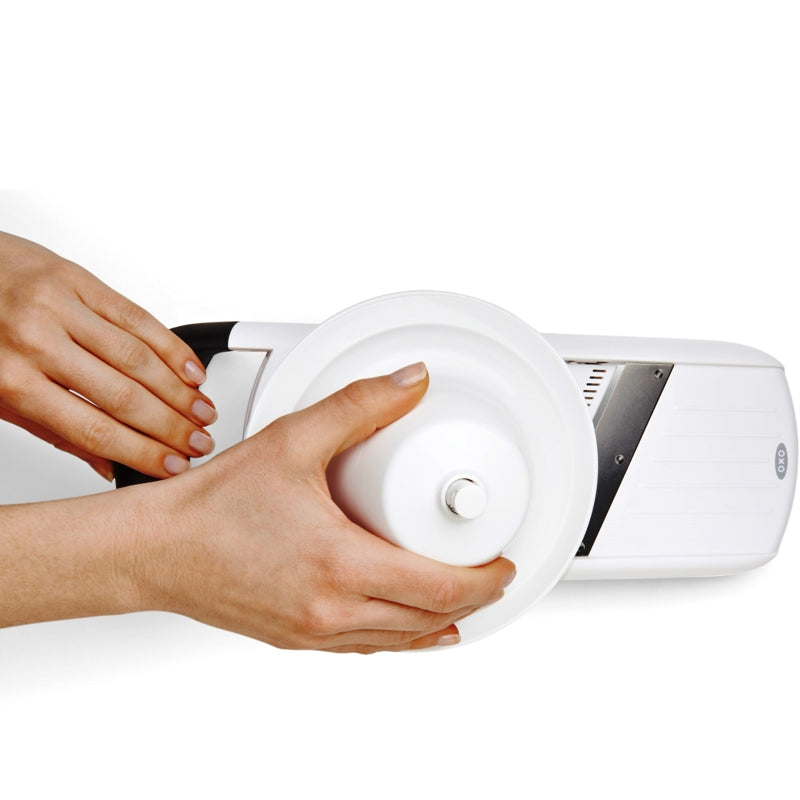 OXO Good Grips Simple Mandoline Slicer - Adjustable Kitchen Slicer for Vegetables, Fruits & Cheese - Perfect for Salads, Meal Prep & Healthy Snacks