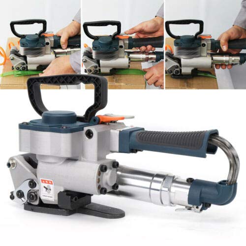 Ethedeal Pneumatic Strapping Tool - Handheld Plastic Strapping Machine for Packaging - Automatic Welding Strapping Machine for Carton Sealing & Pallet Bundling