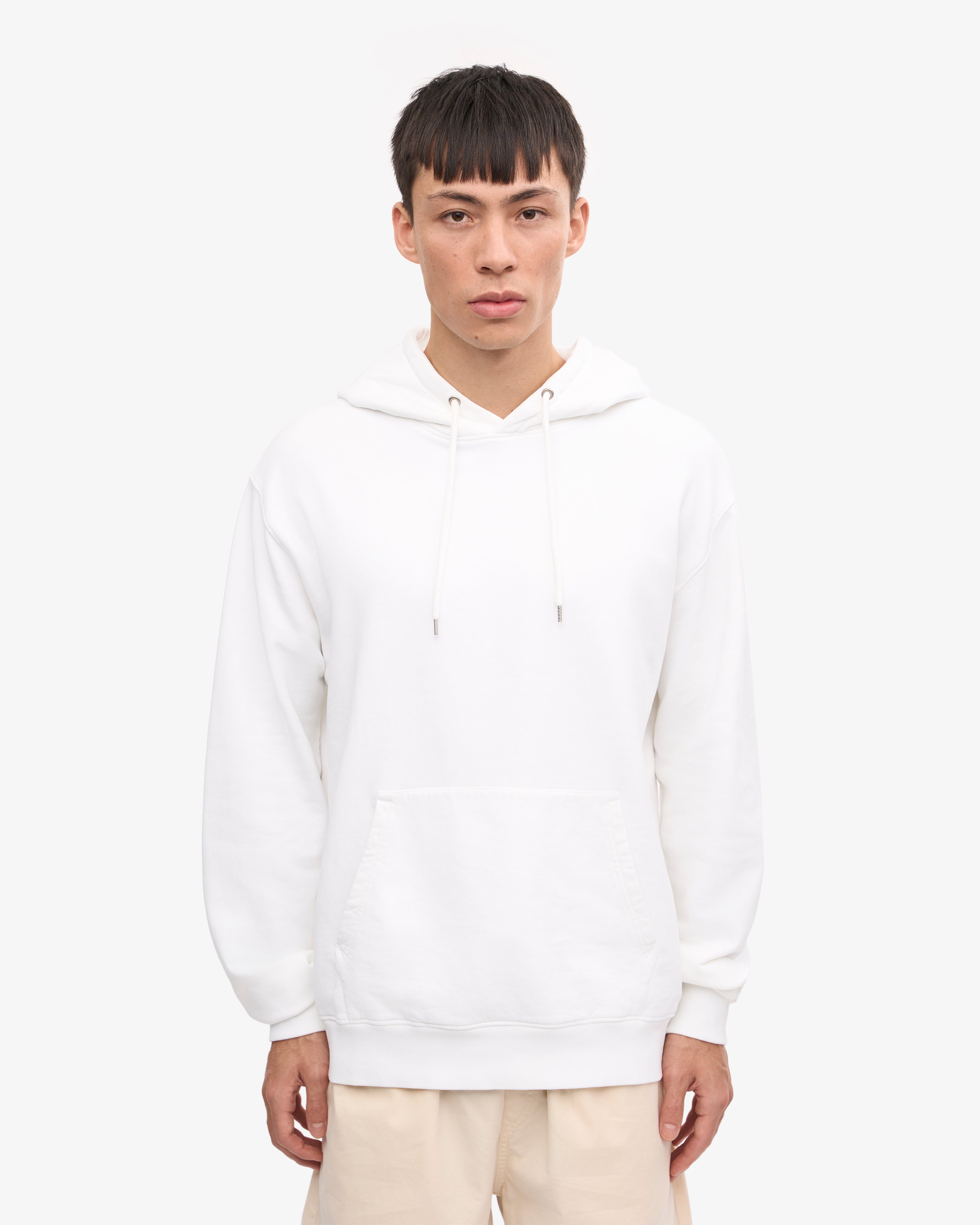 Classic Organic Hooded Sweatshirt for Men & Women - Soft & Comfortable Optical White Pullover for Casual Wear & Outdoor Activities