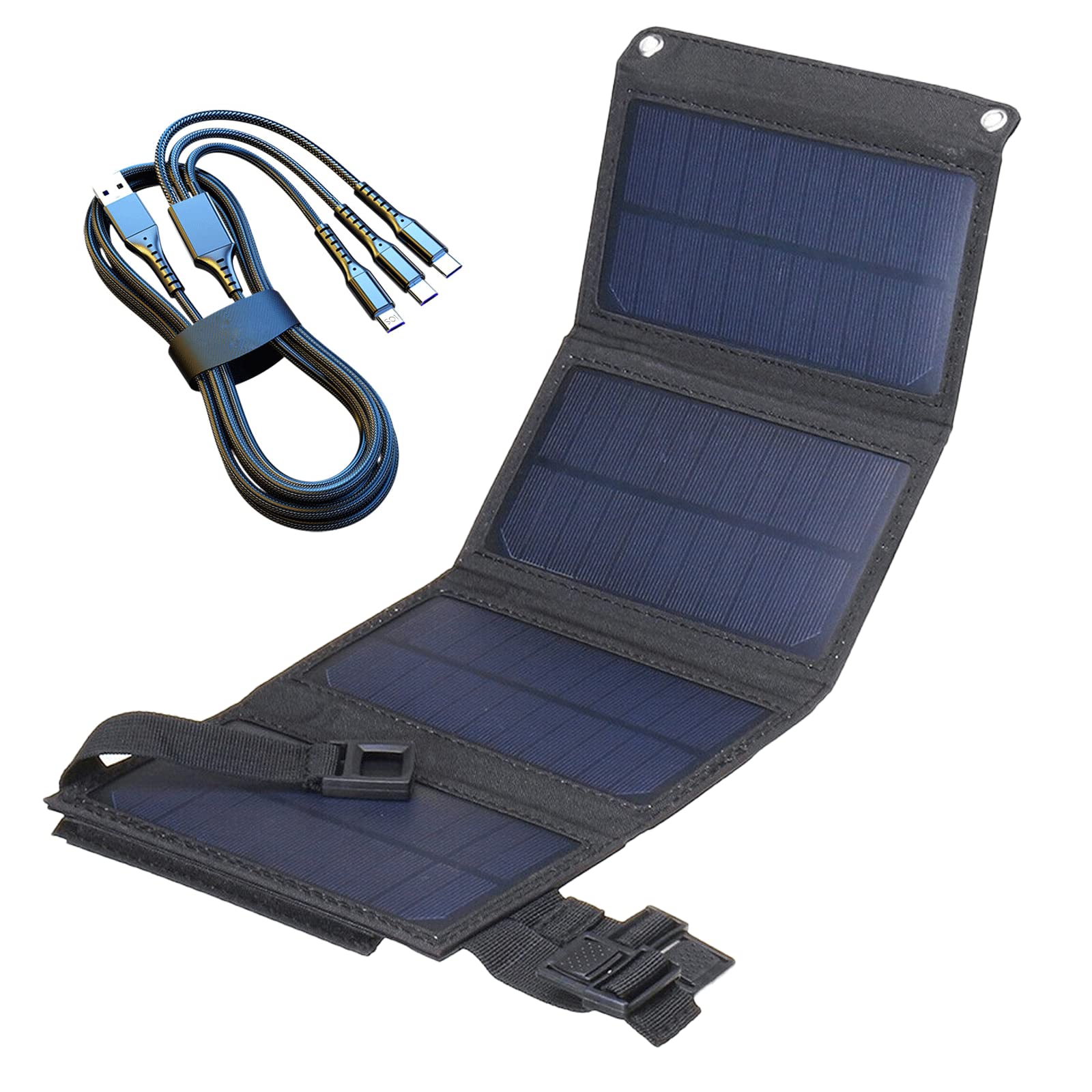 BRLIBESE Foldable Solar Panel Charger - 100W Portable Solar Power Bank with USB Outputs for Phones, Laptops, Camping Gear | Waterproof & Lightweight Design for Outdoor Camping, Hiking, RV Trips & Emergency Power Supply