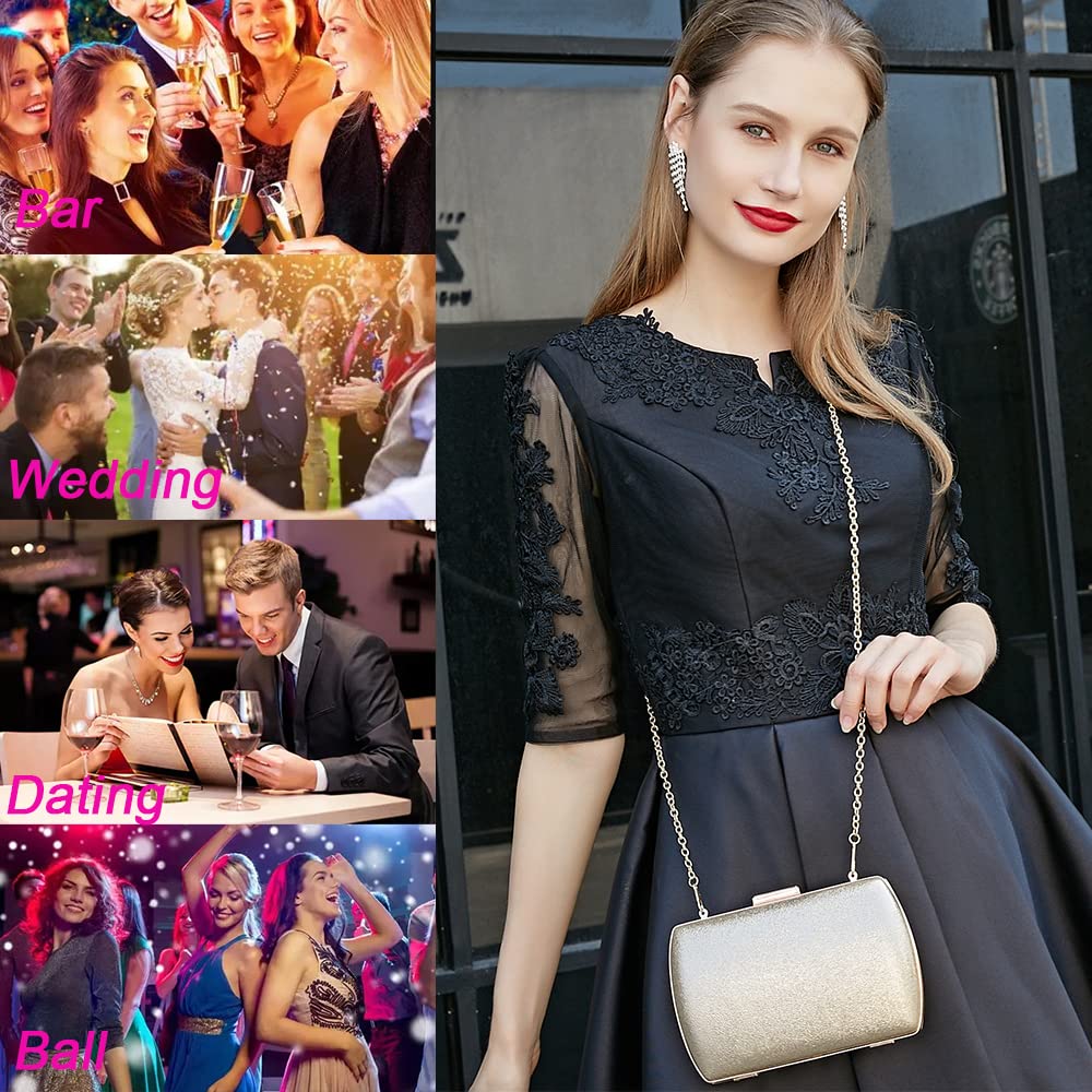 Elegant Gold Clutch Purse for Women - Luxury Evening Bag for Weddings, Parties & Special Occasions | Perfect for Prom, Cocktail Events & Formal Gatherings