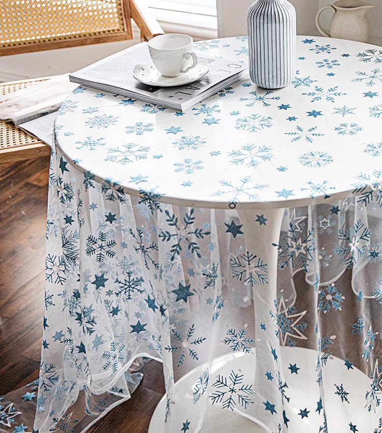 Elegant Lace Embroidered Rectangular Tablecloth - Oversized Modern Coffee Table Cover for Oval & Rectangle Tables - Perfect for Dining Room, Living Room & Wedding Decor