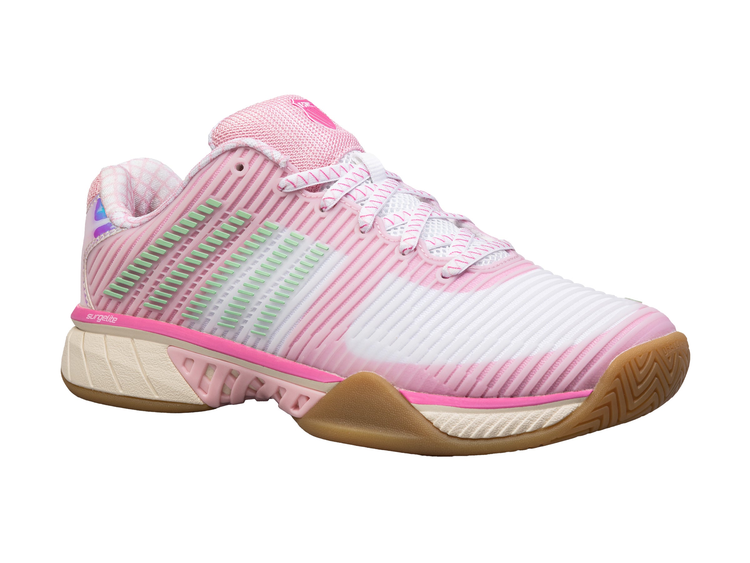 Hypercourt Express 2 Lucky in Love Women's Tennis Shoes - White/Peony/Biscayne | Lightweight & Durable for Court Sports, Casual Wear & Gym Workouts