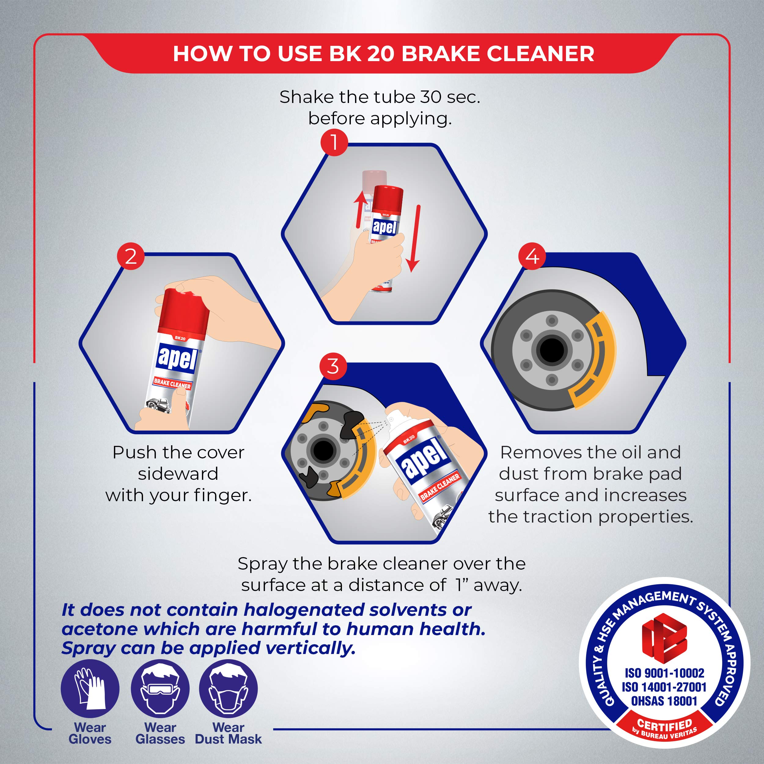 Non-Chlorinated Mitreapel Brake Cleaner - 12 Pack (15.1 fl oz Each) for Disc Brakes, Pads, Calipers, Springs, Rotors & Clutch - Professional Automotive Cleaning Solution for DIY Mechanics & Car Enthusiasts