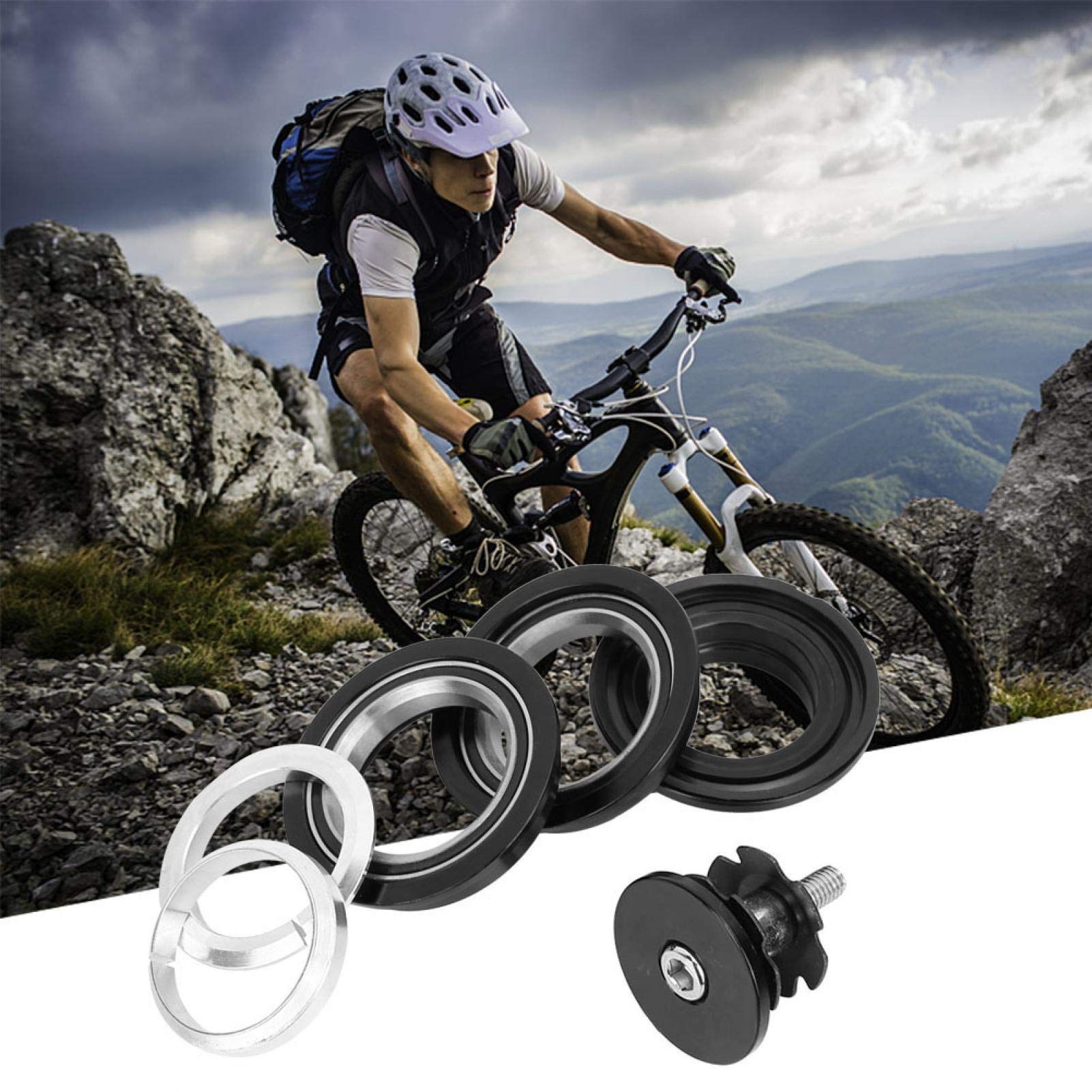 Velaurs Bike Headset Bearings - Lightweight Dust-Proof Replacement Headset for Mountain & Road Bikes - Perfect for Cycling, Commuting & Outdoor Adventures