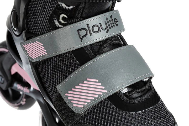 Playlife GT 110 Inline Skates for Women - Adjustable Pink Roller Skates for Kids & Adults - Perfect for Outdoor Fitness, Roller Rinks & Recreational Skating