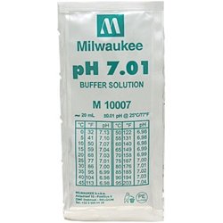 Milwaukee Instruments 7.01 pH Calibration Solution - 20ml Single Use Packets (10-Pack) | Accurate pH Meter Calibration for Laboratories, Hydroponics & Aquariums