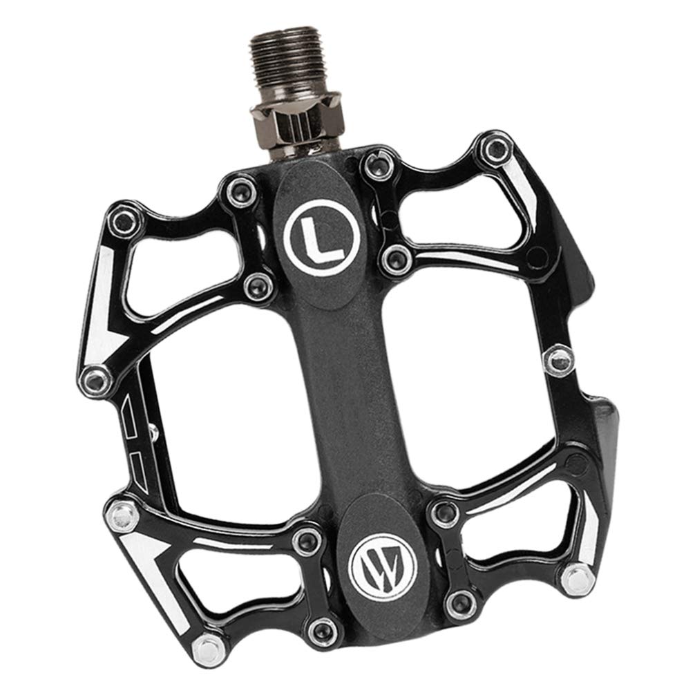 BESPORTBLE Universal Bike Pedals - MTB & Road Bike Pedal Replacement with Cleats, Platform Pedals for Mountain & Cycling Shoes - Ideal for Commuting, Trail Riding & Road Biking