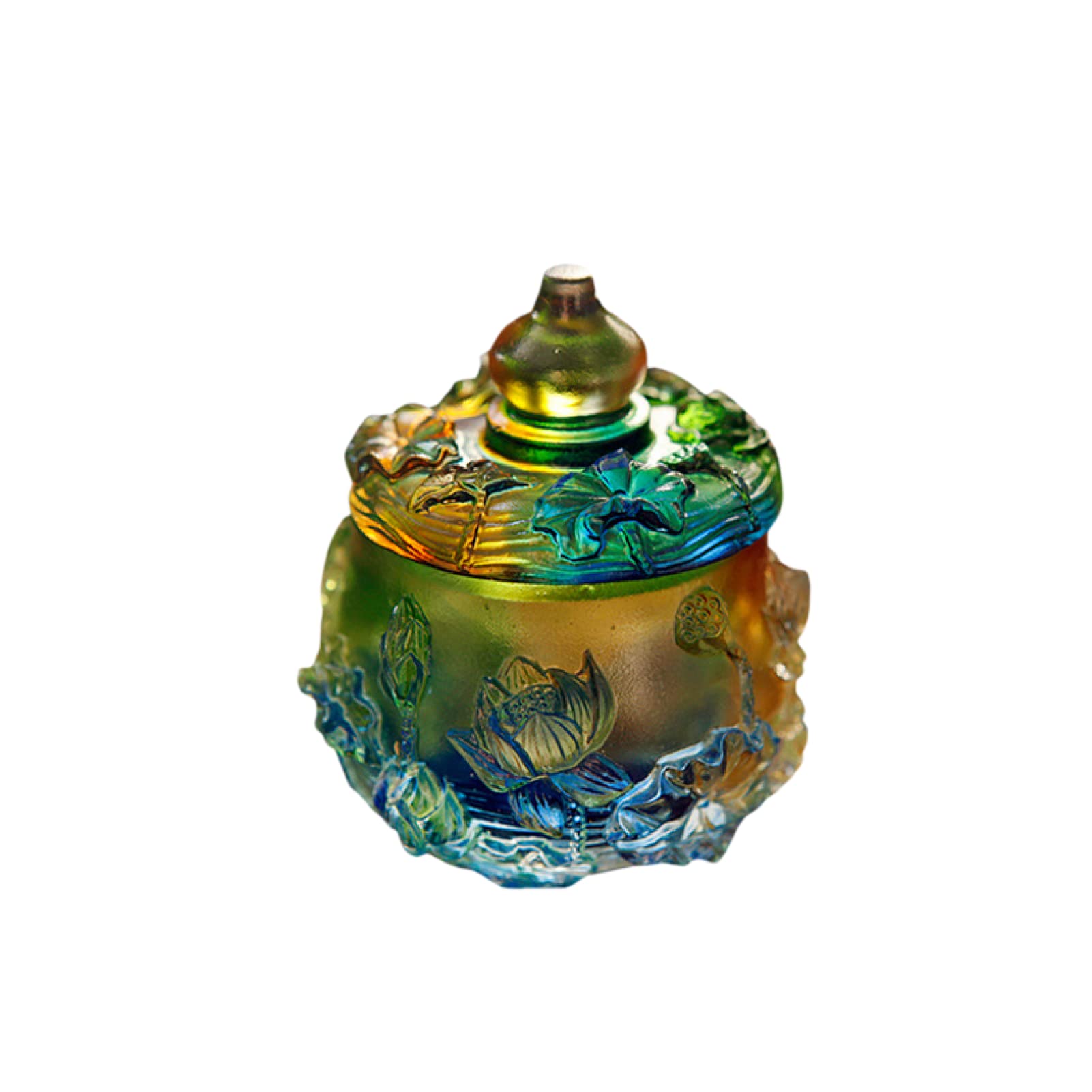 Tibetan Buddhist Holy Water Cup - Crystal Glass Lotus Offering Bowl for Tea, Worship & Zen Home Decor - Perfect for Meditation, Altar Offerings & Spiritual Ceremonies