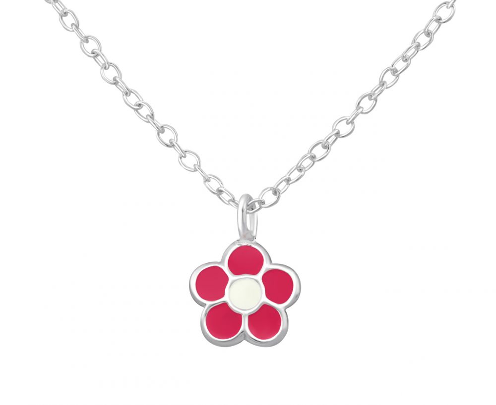 Pink and White Flower Necklace for Girls - Elegant Floral Jewelry for Kids - Perfect for Birthday Gifts, Parties, and Special Occasions